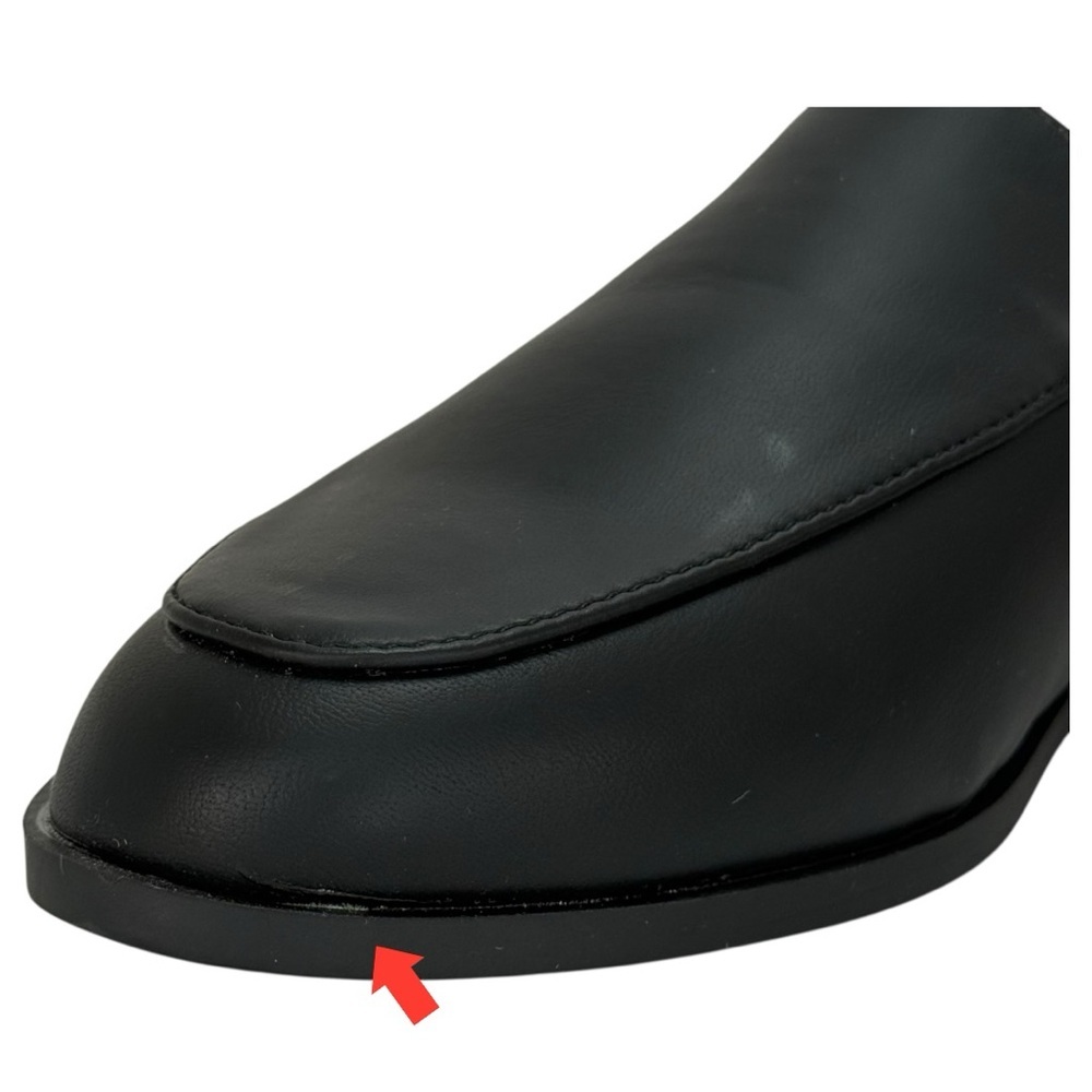 Journee Collection Corinne Black Faux Leather Womens Flats Loafers Size 7M - Picture 7 of 12